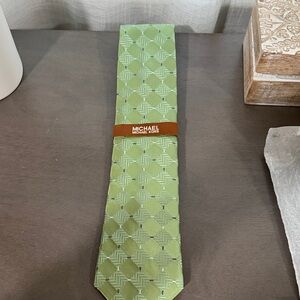 Michael Kors Light Green Geometric Tie